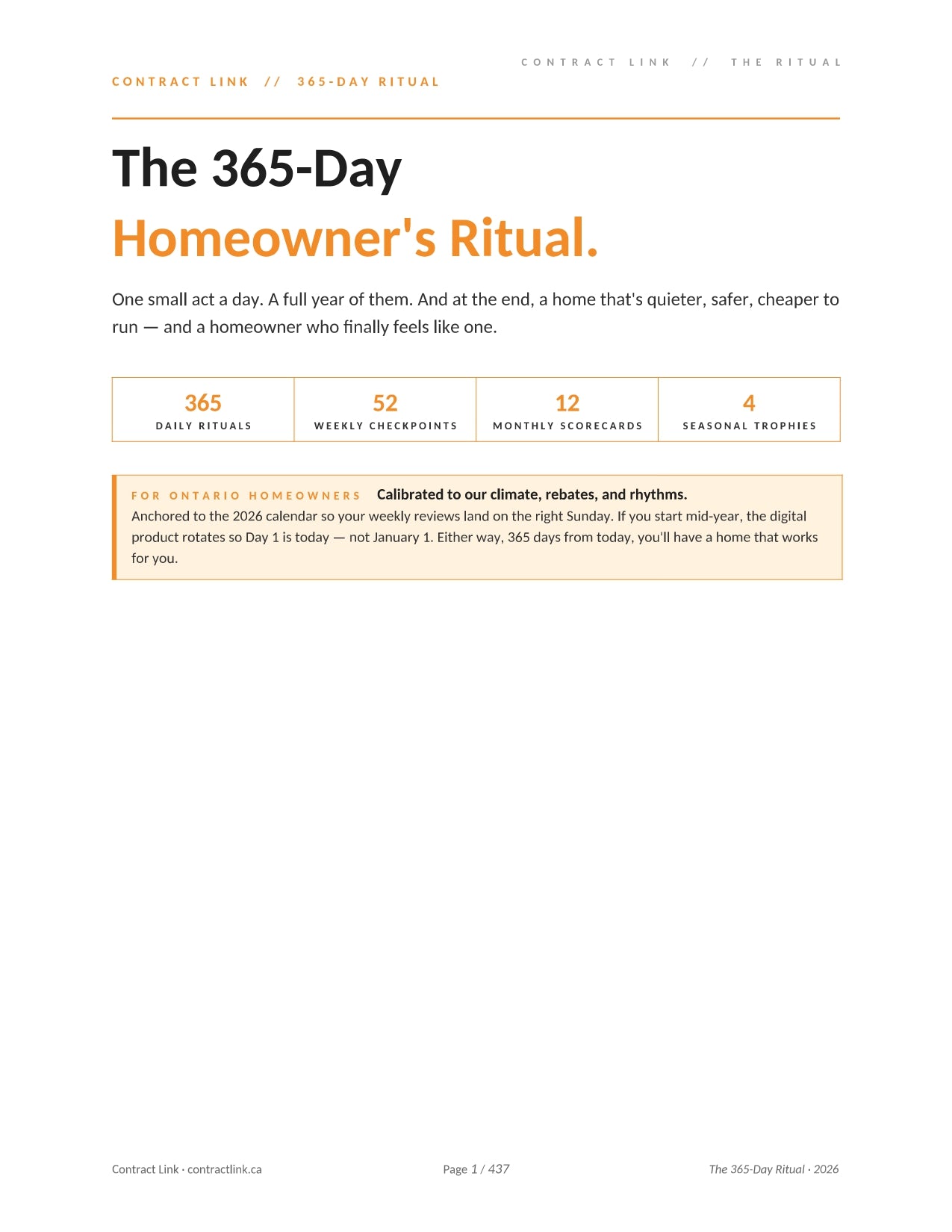 The 365-Day Homeowner's Ritual